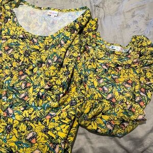 Lularoe mom and me spring dresses size XL and 3/4 kids